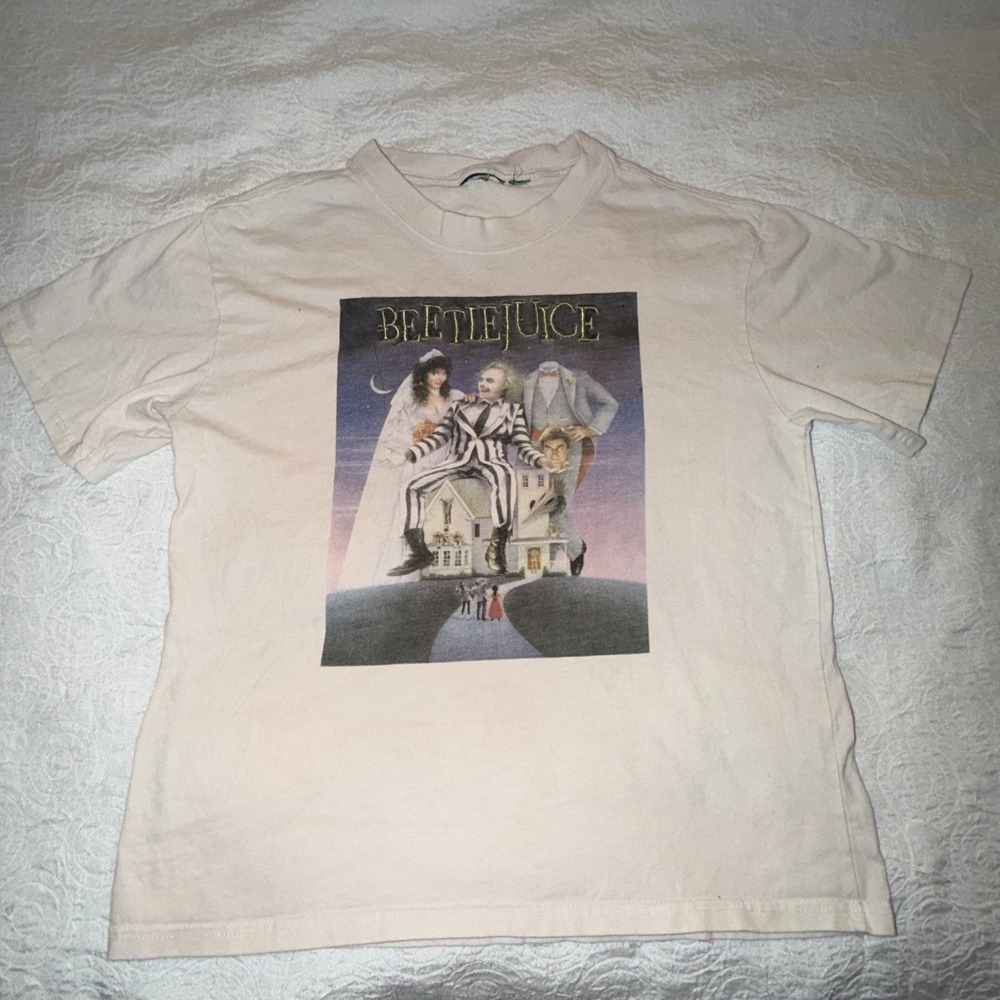 Beetlejuice Vintage Style Graphic T-Shirt Double‎ Sided Fits L